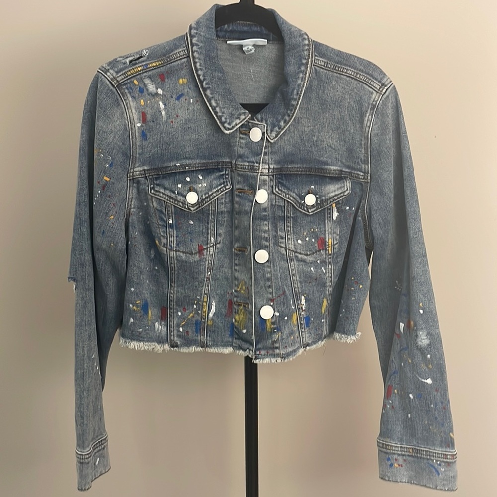 Plus Size Denim Jacket | Painted Design | 18